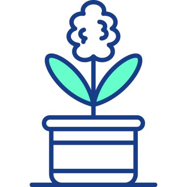 Bitki. Web simgesi basit illüstrasyon