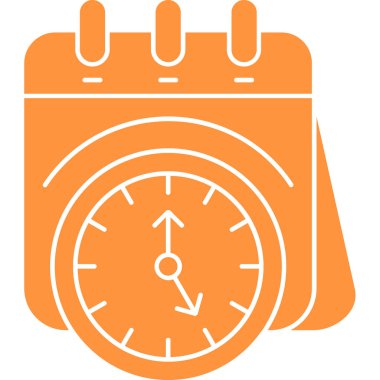 Alarm saat simgesi vektör illüstrasyonu