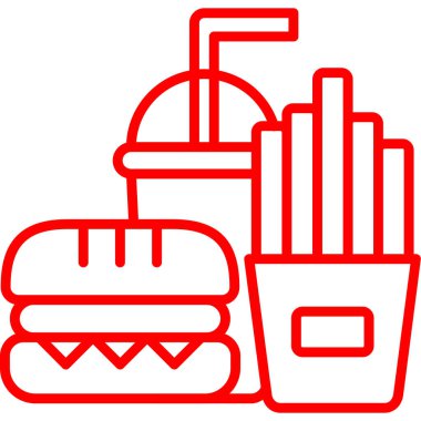 Hamburger fast food ikonu