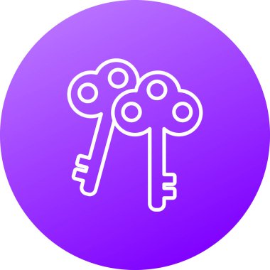 Anahtar simgesi vektör illüstrasyonu