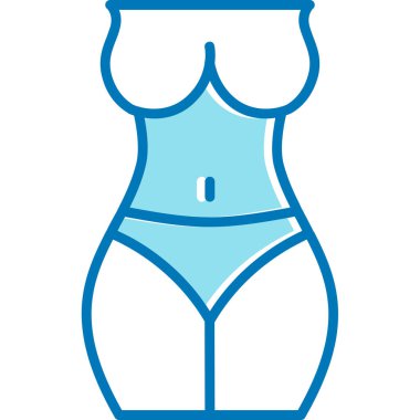 Bikini mayo. Web simgesi basit illüstrasyon