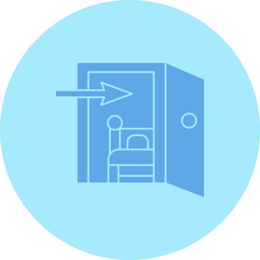 Bir kapı simgesinin vektör illüstrasyonu