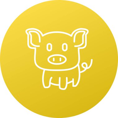 Domuz simgesi, vektör illüstrasyonu