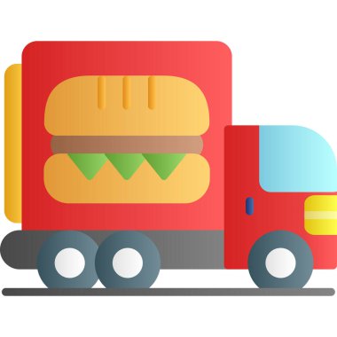 Gıda kamyon vektör simgesi