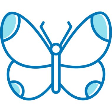 Kelebek simge vektör web ve mobil uygulaması tasarımı, kelebek logo kavramı için izole üzerinde beyaz arka plan