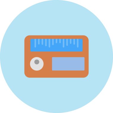 Radyo. Web simgesi basit illüstrasyon