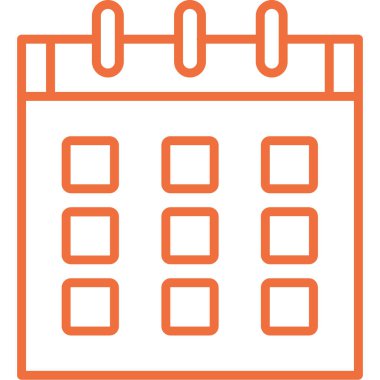 Takvim simgesi vektör illüstrasyonu