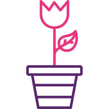 Çiçek. Web simgesi basit illüstrasyon