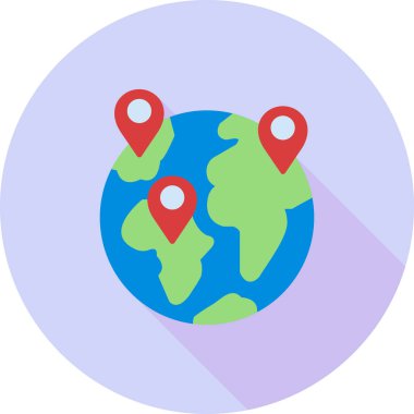 harita simgesi vektör illüstrasyonu