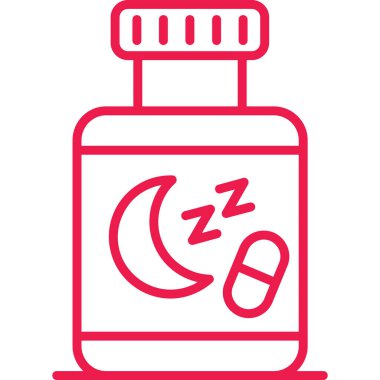 Bir gece uykusunun vektör çizimi