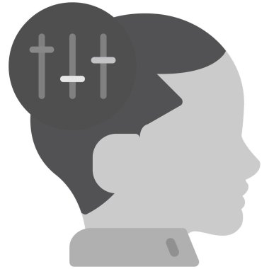 beyin baş vektör simgesi