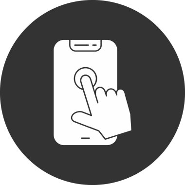 bir el simgesi ile akıllı telefon