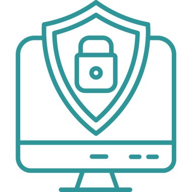 Internet güvenlik simge vektör çizim