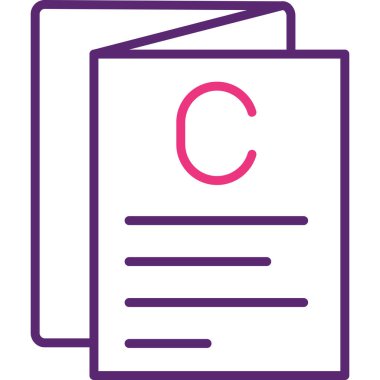 belge simgesi vektör illüstrasyonu