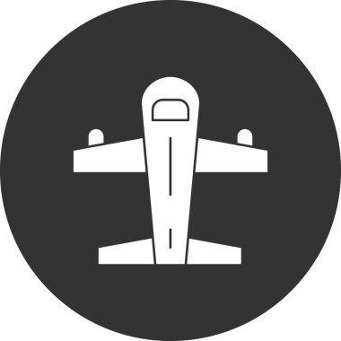 Soyut arkaplanda uçak simgesi izole edildi