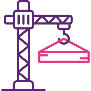 Vinç simgesi, vektör illüstrasyonu