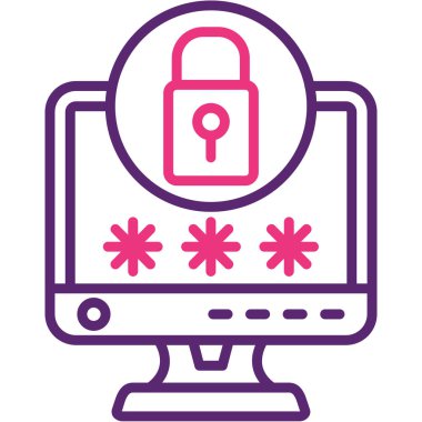 Güvenlik kilidi. Basit resimleme