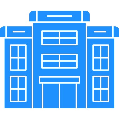 Bina. Web simgesi basit illüstrasyon