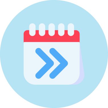 Takvim simgesi vektör illüstrasyonu