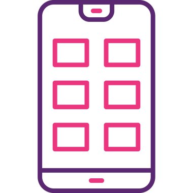 Smartphone Simgesi, vektör illüstrasyonu