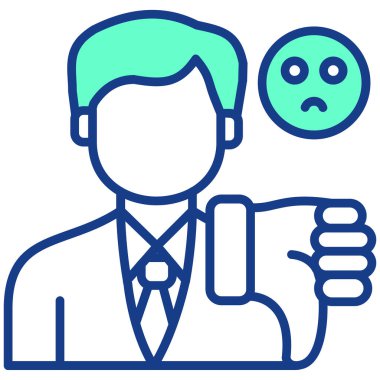 Üzgün yüzlü bir iş adamı.