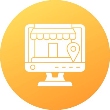 harita simgesi vektör illüstrasyonu