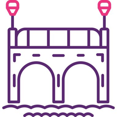 Köprü simgesi, vektör çizimi