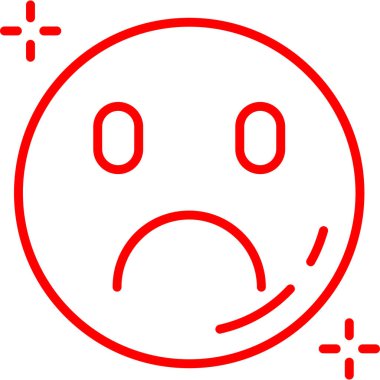 sad face icon. vector illustration