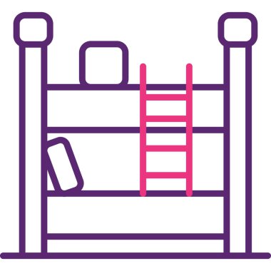 yatak ikonu vektör illüstrasyonu