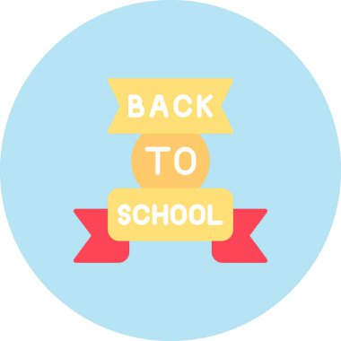 Okula dönüş simgesinin vektör illüstrasyonu