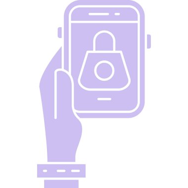 Akıllı telefon simgesi, basit vektör illüstrasyonu