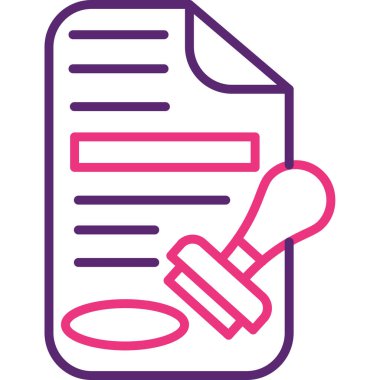 Belge. Web simgesi basit illüstrasyon