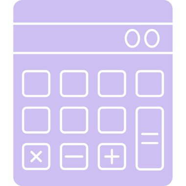 Hesap makinesi. Web simgesi basit illüstrasyon