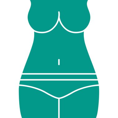 bikini kadın bikini simgesi doldurulmuş taslak biçiminde