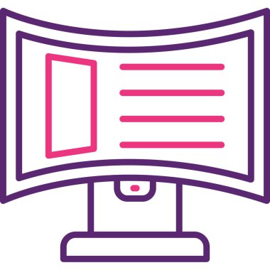 Bilgisayar monitörü. Basit resimleme