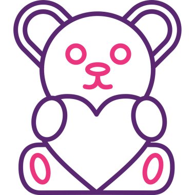 Ayı. Web simgesi basit illüstrasyon