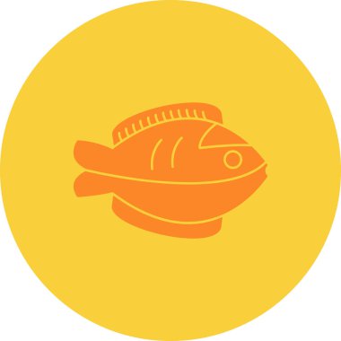 balık simgesi vektör illüstrasyonu