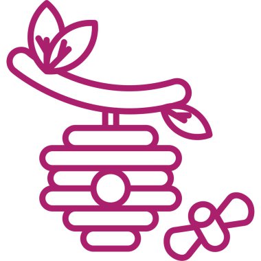 Çiçekli bir ağacın vektör çizimi