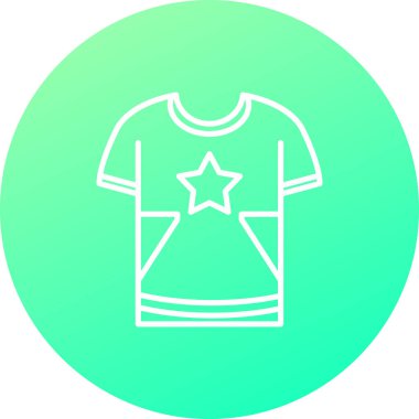 Benzersiz gömlek ikonu vektör illüstrasyonu