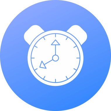 Alarm saati web simgesi basit illüstrasyon, vektör