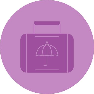 Modern şemsiye simgesinin vektör illüstrasyonu