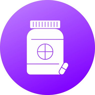 İlaç şişesinin vektör illüstrasyonu