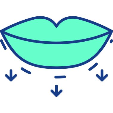 Mavi ve beyaz bir ikonun vektör illüstrasyonu