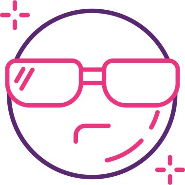 Gözlükler modern simge, vektör illüstrasyonu