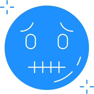 kızgın emoticon simgesi ile doldurulmuş - özet biçimi