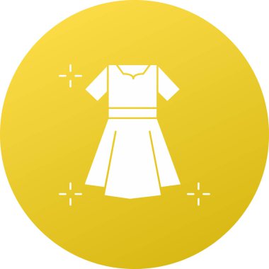 Bir elbise simgesinin vektör illüstrasyonu