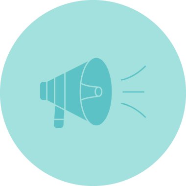 Megafon Vektör İllüstrasyonu, Basit Tasarım