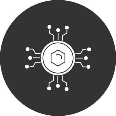 Çip simgesi vektör illüstrasyonu