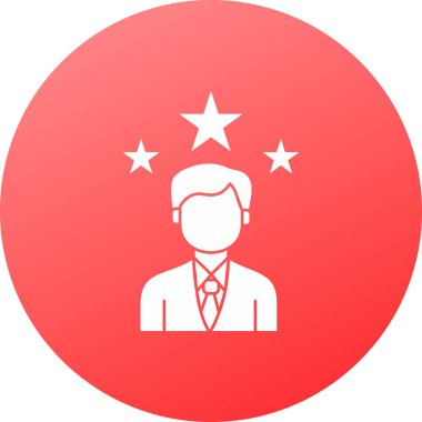 Çemberde sakallı bir adamın vektör çizimi