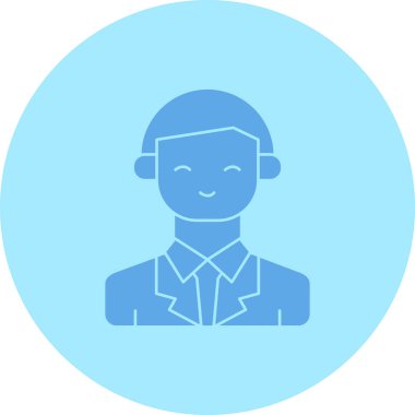 Avatar man simgesi vektör illüstrasyonu